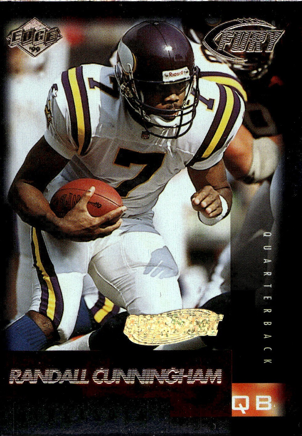 1999 Collector's Edge Fury #32 Randall Cunningham Gold Ingot
