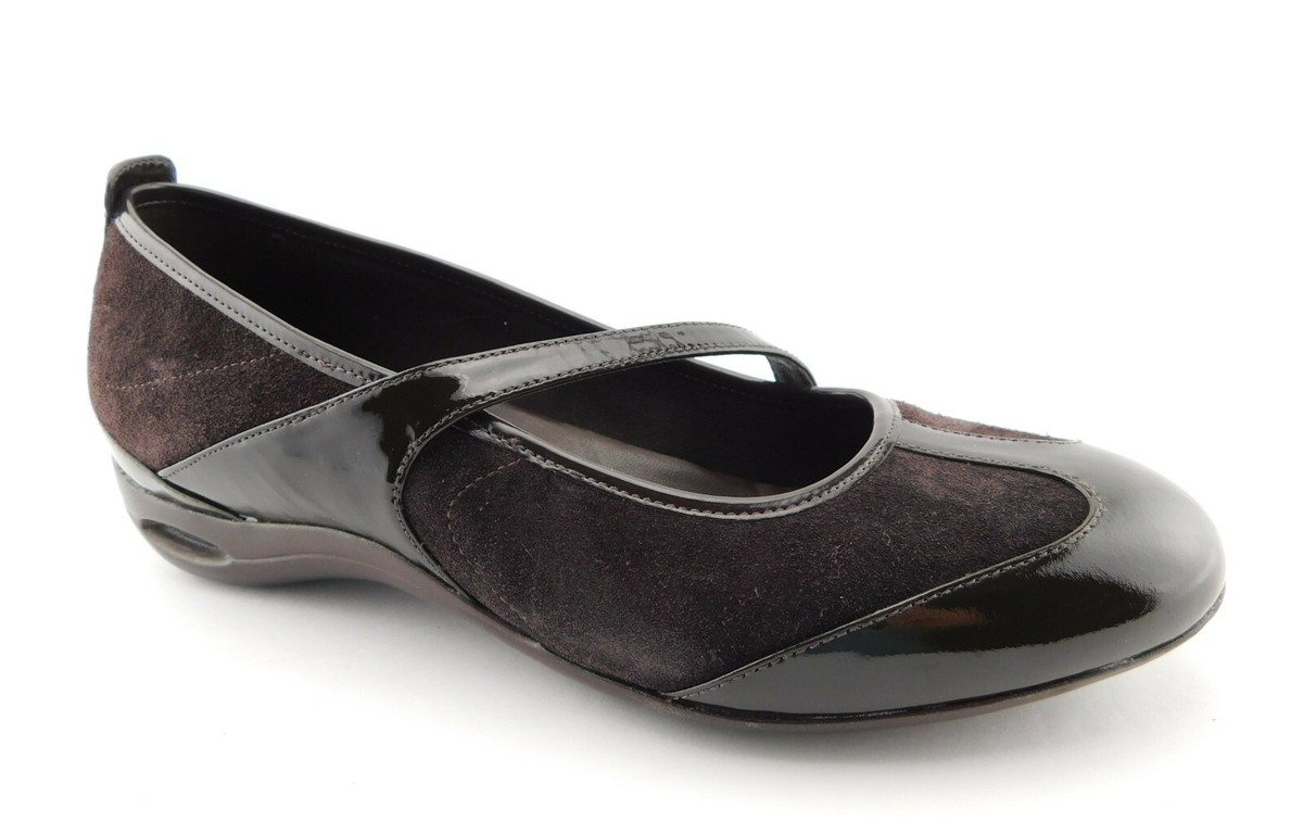 COLE HAAN Size AA Narrow Brown Mary Jane Air Ballet Flats Shoes 1/2