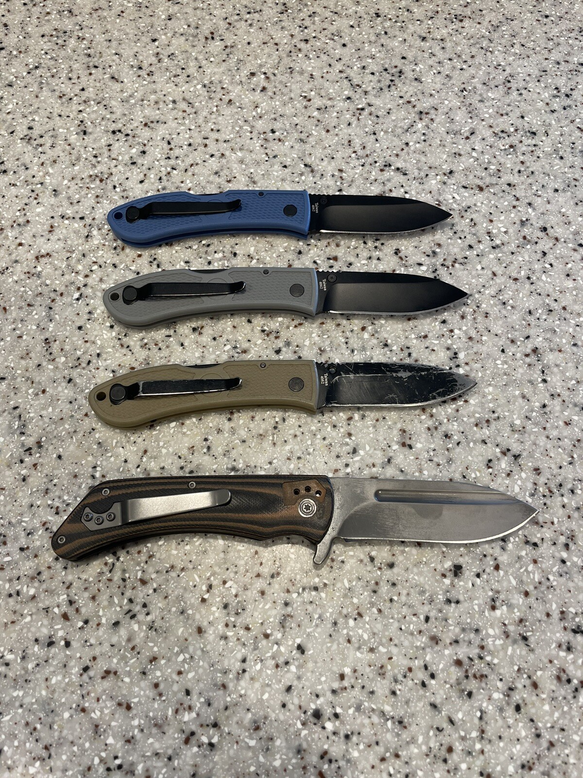 Kabar Knife Set Dozier Custom Folder Knives Flipper eBay