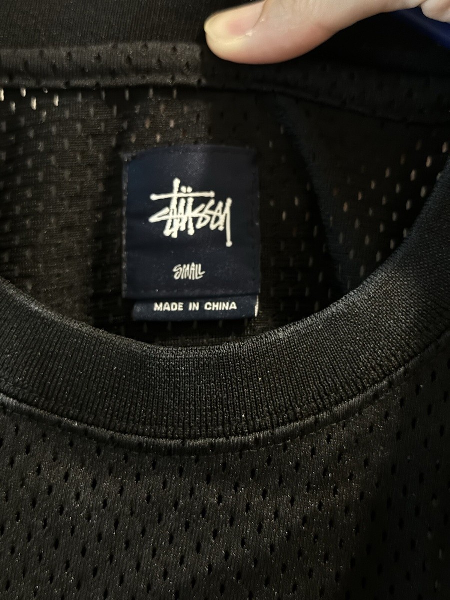 Vintage Stussy Mesh Shirt Jersey Black Double Sided Pullover Vintage Stussy Mesh Shirt Jersey Black Double Sided Pullover