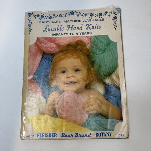 Lovable Hand Knits Infants to 4 Years Vintage 1968 Vintage Knitting Pattern Book
