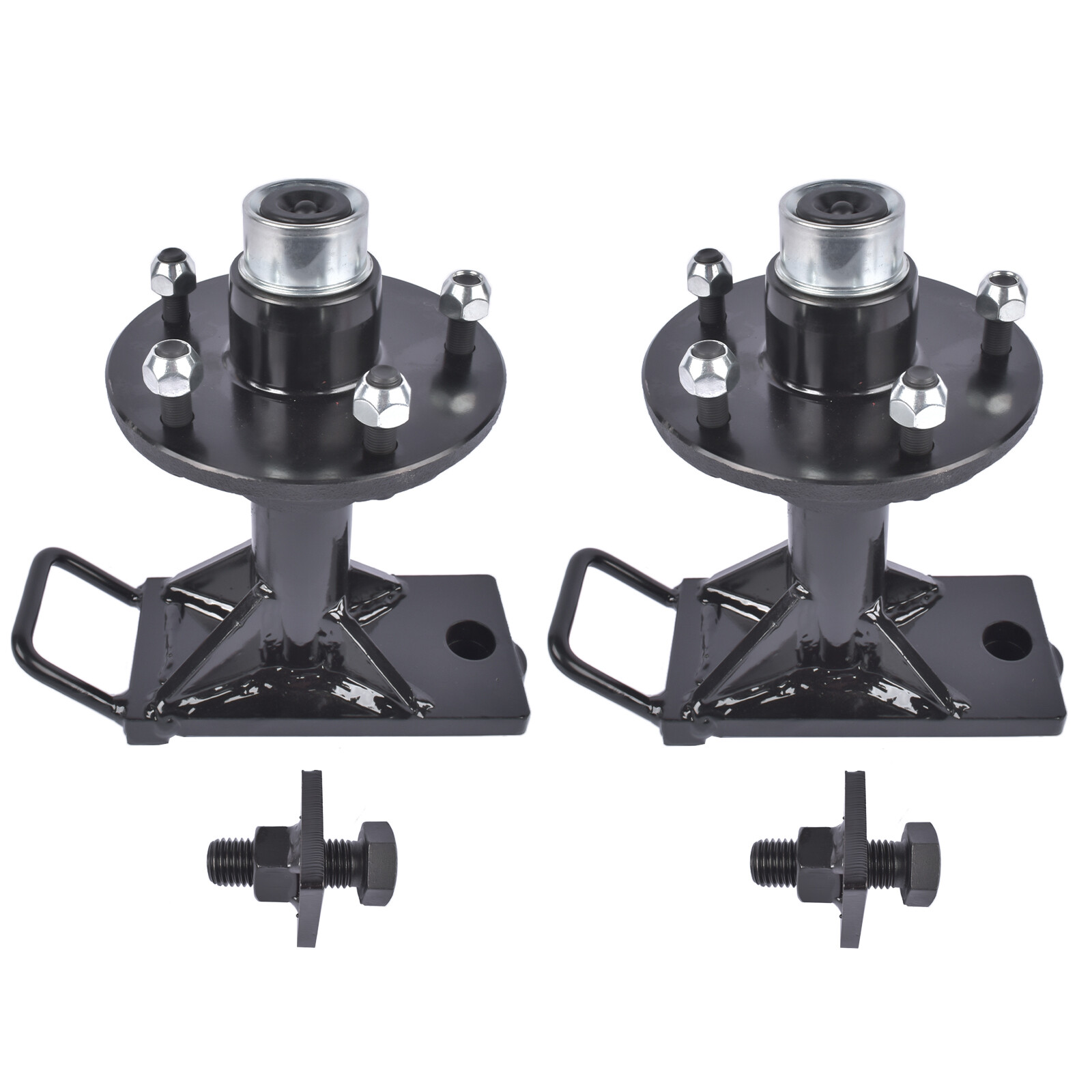 5x 5.5 Lug Superior Shipping Container Wheels, Bolt-on Spindle Kit Brand New