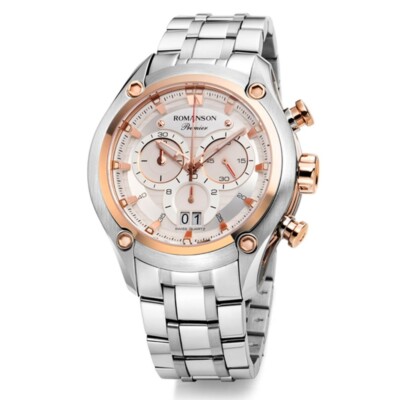 Romanson Men's Watch RWPAHM8A4258CRCR0 - Stylish & Precise New