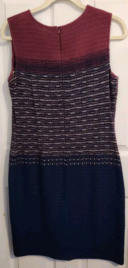 Costume Tailleur St. John Knits - Veste Tweed Noir/bleu Et Robe - Taille 18 - Neuf Avec étiquettes ($2790)