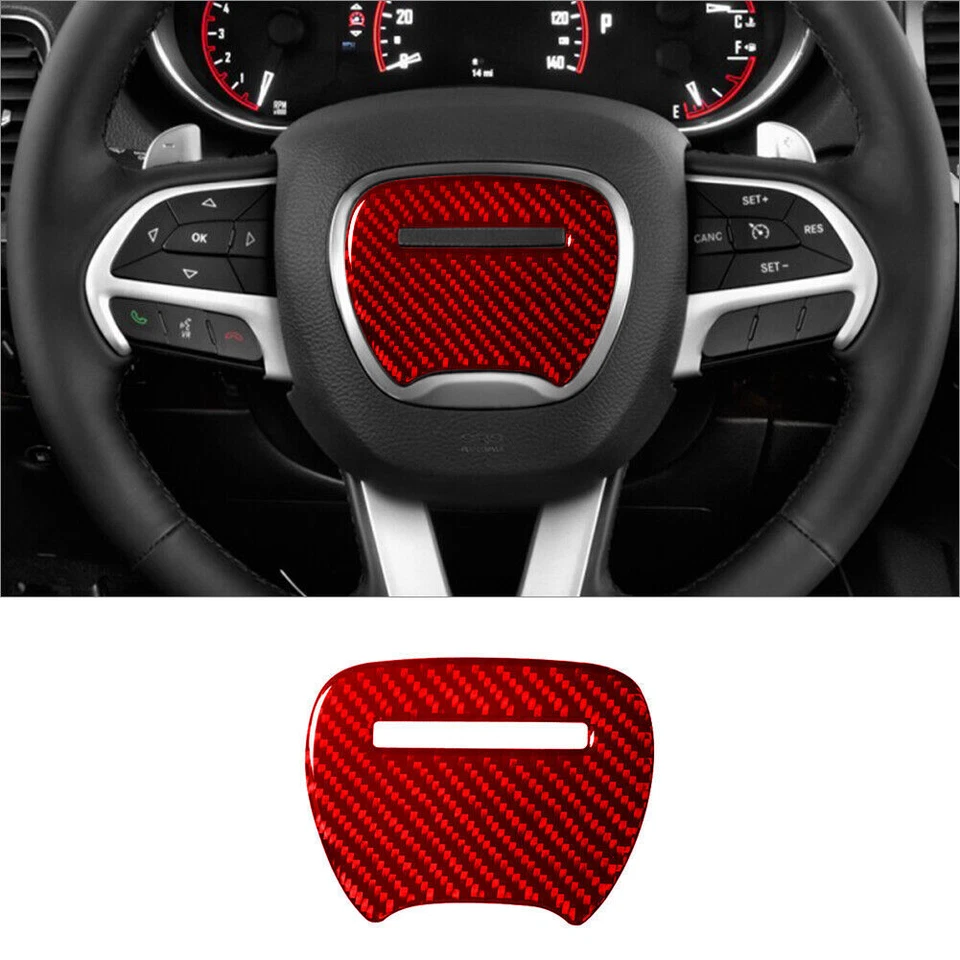 51Pcs Red Carbon Fiber Full Interior Kit Cover Trim For Dodge Durango 2014-2020 - Image 3 of 4