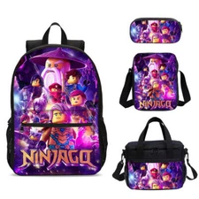 Ninjago Crystalized Kids Large School Backpack Insulated Lunch Bag Pen Pouch Lot