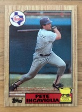 1987 Topps Pete Incaviglia Baseball Rookie Card (RC) #550 Rangers O/C & Mark O/B. rookie card picture