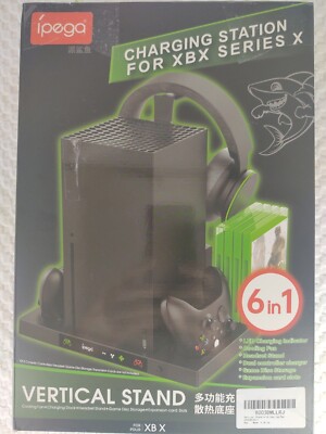 6 in 1 Vertical Stand Charging Station For XB Series X + Cooling Fan
