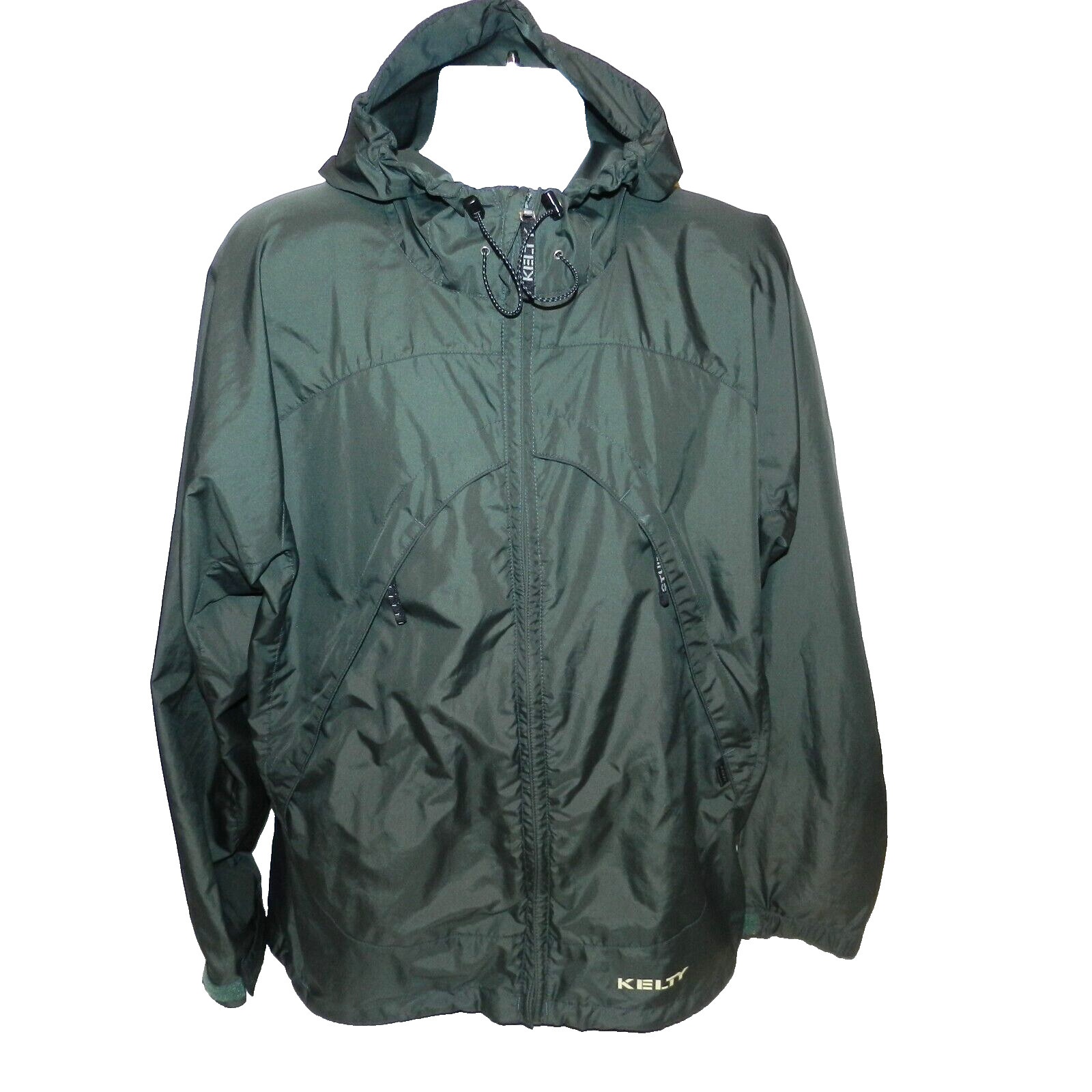 Kelty Rain Shell Technical Jacket Hooded Green Vi… - image 1