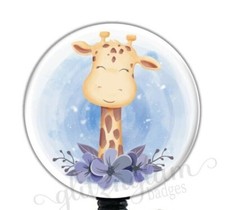Giraffe Retractable Badge Holder, Fun ID Card Badge Reel, Giraffe Clip - GG1052