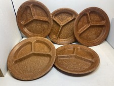 vtg Lot of 5 KYS-ITE Melmac Melamine 231 Divided Plate 11" camp RV Picnic Kids
