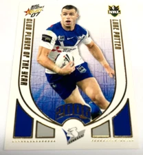 2007 NRL INVINCIBLE CLUB PLAYER OF YEAR CHASE CARD CP2-LUKE PATTEN-BULLDOGS