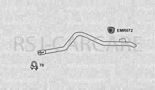 Klarius VW851J Exhaust Tailpipe CRAFTER 30 2.5TDI SWB    06-13
