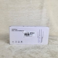 White RE-758AC White 1200Mbps 2.4  5GHz Dual Band Repeater WiFi Range Extender