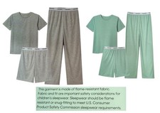Calvin Klein Boys 3 Piece Sleep Set Polyester Blend Gray and Green Blue Surf 