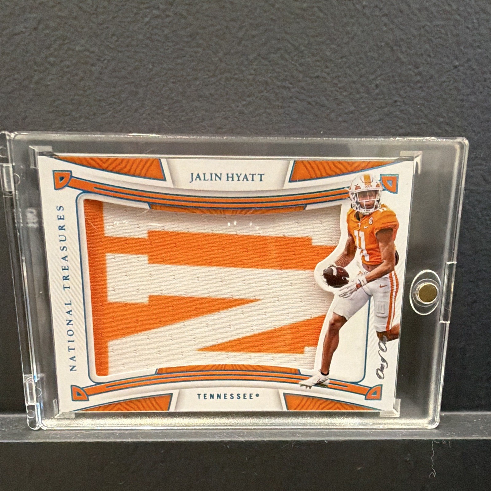 Jalin Hyatt Panini National Treasures Collegiate Rookie Silhouettes #RSJAH Base