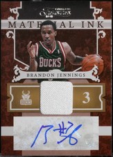 2010-11 Panini Timeless Treasures - Materials Jerseys Ink Basketball Brandon  NM