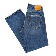 Levi's Mens 501 90s Selvedge Jeans Button Fly Size 28x30 Blue Big E