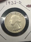 1932 D Washington silver quarter Higher Grade