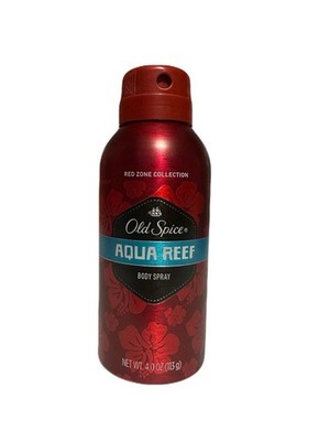 ONE Old Spice Aqua Reef  Body Spray Red Zone Collection, 4 oz Discontinued