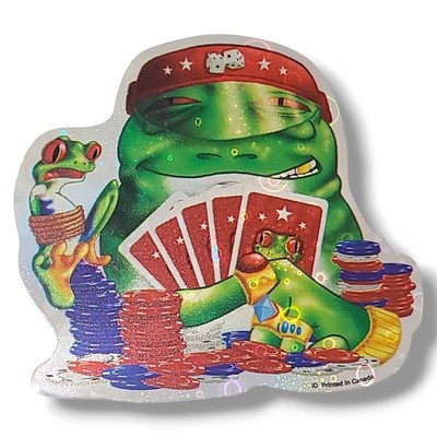 Vintage 90s Y2k Prism Holographic Vending Machine Sticker Tree Frog Poker Cards