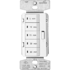 Eaton Wiring Devices PT18M-W-K Minute Timer, 15 A, 120 V, 1800 W, 5, 10, 15, 30,