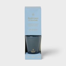 6.1 fl oz Luxury Reed Diffuser - Fresh Linen and Sea Salt - Threshold - Blue Gla