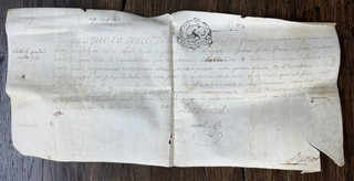 Original Handschrift Urkunde Frankreich 1748 Bordeaux Louis XV Pergament