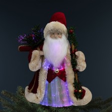 Northlight Lighted Color-Changing Fiber Optic Santa Claus Christmas Tree Topper