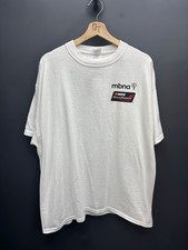 Nascar Tshirt White Race Point Crank Up Car XL MBNA