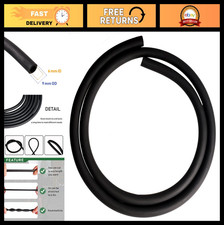 Natural Latex Rubber Tubing 1/4" ID x 3/8" OD Black for Speargun, Slingshot, 8M