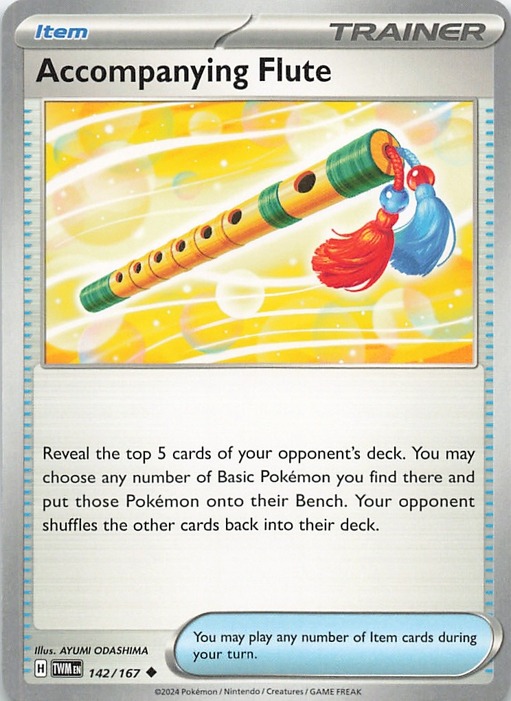 Accompanying Flute 142/167 Uncommon Twilight Masquerade Pokemon Near Mint