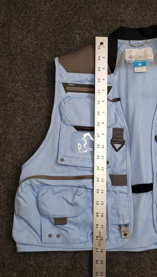 Chaleco Columbia PFG Performance Equipo de Pesca Medio Azul Nuevo con Etiquetas Nuevas Foto 2 de 4