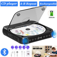 Rechargeable Walkman CD Player Portable Bluetooth Home Audio Player for Travel