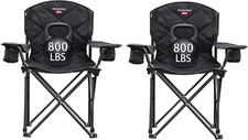 XXL Oversized Camping Chair Heavy Duty 800 LBS for Big Tall People above 6'4 Pad