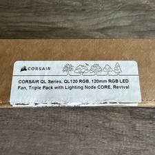 New Corsair QL120 Black  RGB 3-Pack Fans w/ Node CORE 120mm iCUE Refurbished
