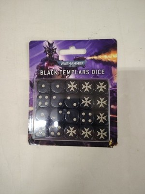 Warhammer 40,000 Black Templars Dice - New 20x16mm Dice 40K Space Marines