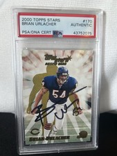 Brian Urlacher 2000 Topps Stars Rookie Card Autograph PSA DNA Bears HOF. rookie card picture