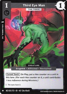 Third Eye Man (The Toxic) MZ3 031/173 Metazoo Secret Shadows Uncommon Normal