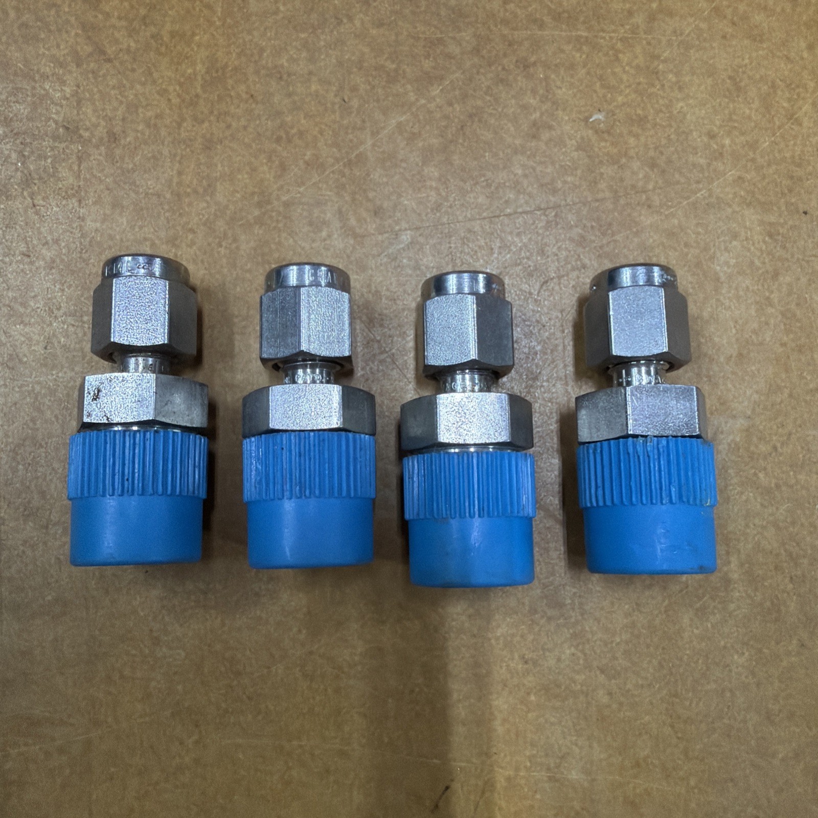 Lot Of 4 - Swagelok SS-200-1-4 Male Connector, 1/8 in. Tube x 1/4 in. Male NPT