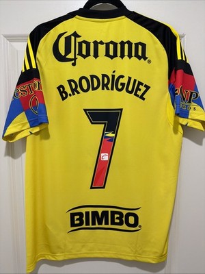 Brian Rodriguez #7 Mens LARGE Adidas Club America El Clasico Arizona Home Jersey