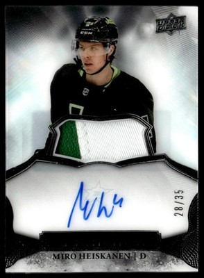 2022-23 UD Premier Auto Patch 28/35 Miro Heiskanen Auto #MH
