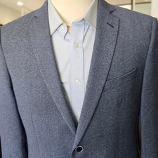 John Varvatos Blazer 42r Blue Wool Nailhead Dual Side Vents