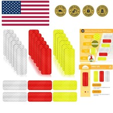 Warning Reflective Stickers Safety Night Visibility Adhesive Stickers Waterpr...