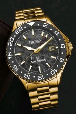 PRESIDENT TRUMP LUXURY LIMITED IRON WATCH #069/250 RARE MAGA 18 KARAT GOLD NEW!!