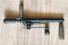 Vintage RUSBY Hand Crank Drill - Adjustable Length Brace, and Handle