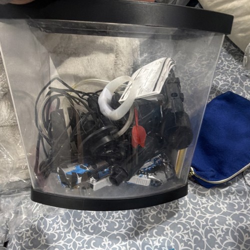 Bowfront Plastic Aquarium Setup for All Water Types with Accessories