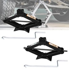 2 Pack Car Scissor Jack Lift Leveling with Crank Handle Roadside Emergency Tool
