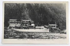 Yacht Leonore Postcard Princess Louisa Inlet BC Canada Gowen Sutton RPPC