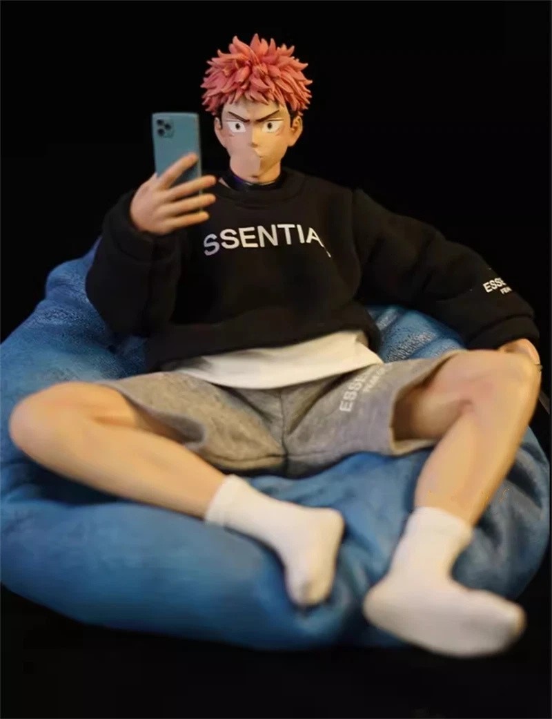 Jujutsu Kaisen Itadori Yuji 1/6 Figura GK Estatua Modelo Coleccionable Sofá Perezoso ver